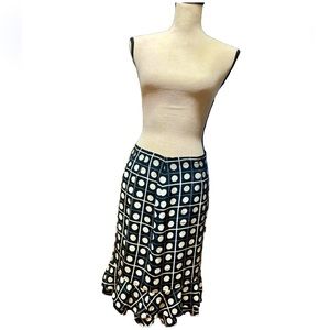 100% Silk polka dot skirt